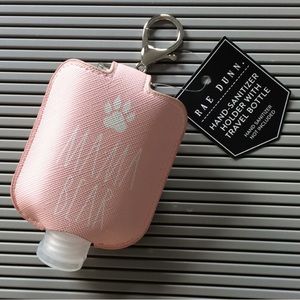 Rae Dunn MAMA BEAR Hand Sanitizer Holder with Travel Bottle pink